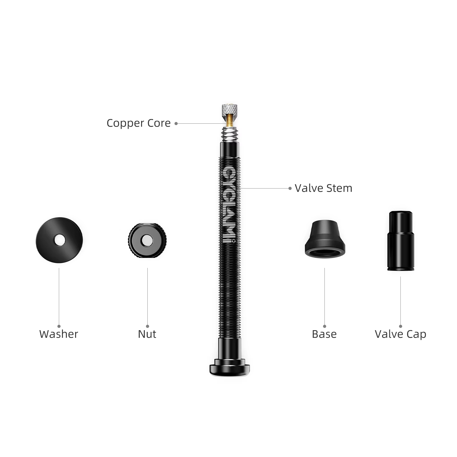 CYCLAMI 45 65 85mm vannes Tubeless vélo en alliage d'aluminium Presta mamelons noyau amovible Valve d'air pour route vtt VTT