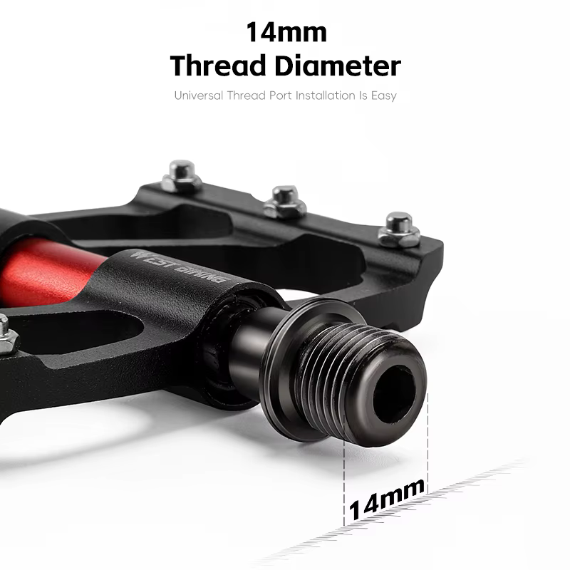 Pédales de vélo en aluminium WEST BIKING à 3 roulements