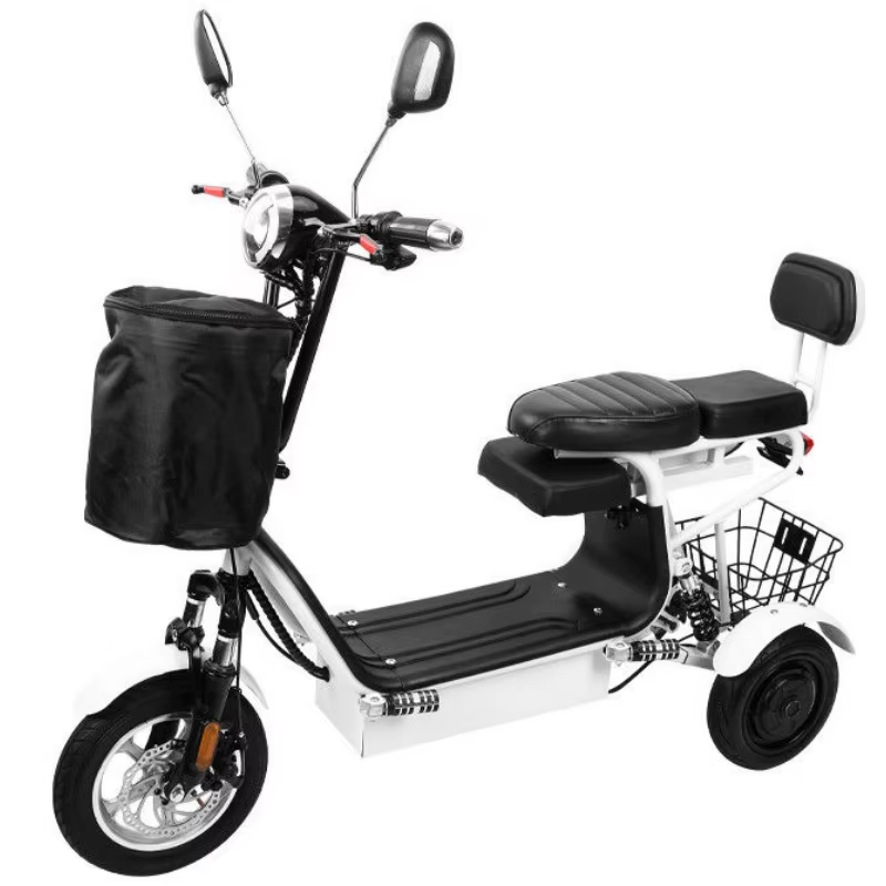 Tricycle électrique à double moteur 500W à 3 roues