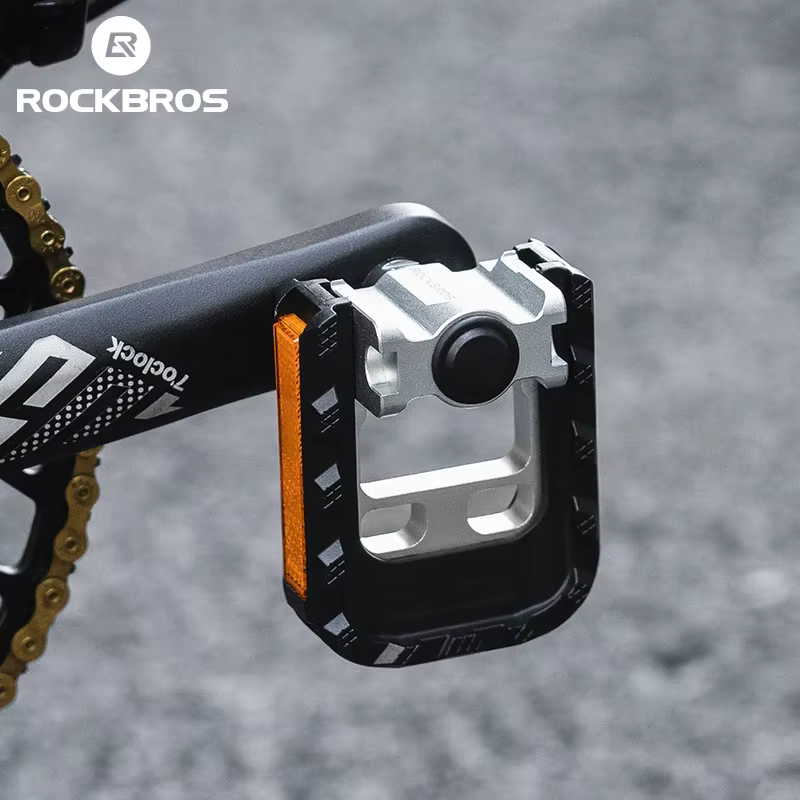 ROCKBROS pédales de vélo pliable vtt pédale aluminium anti-dérapant