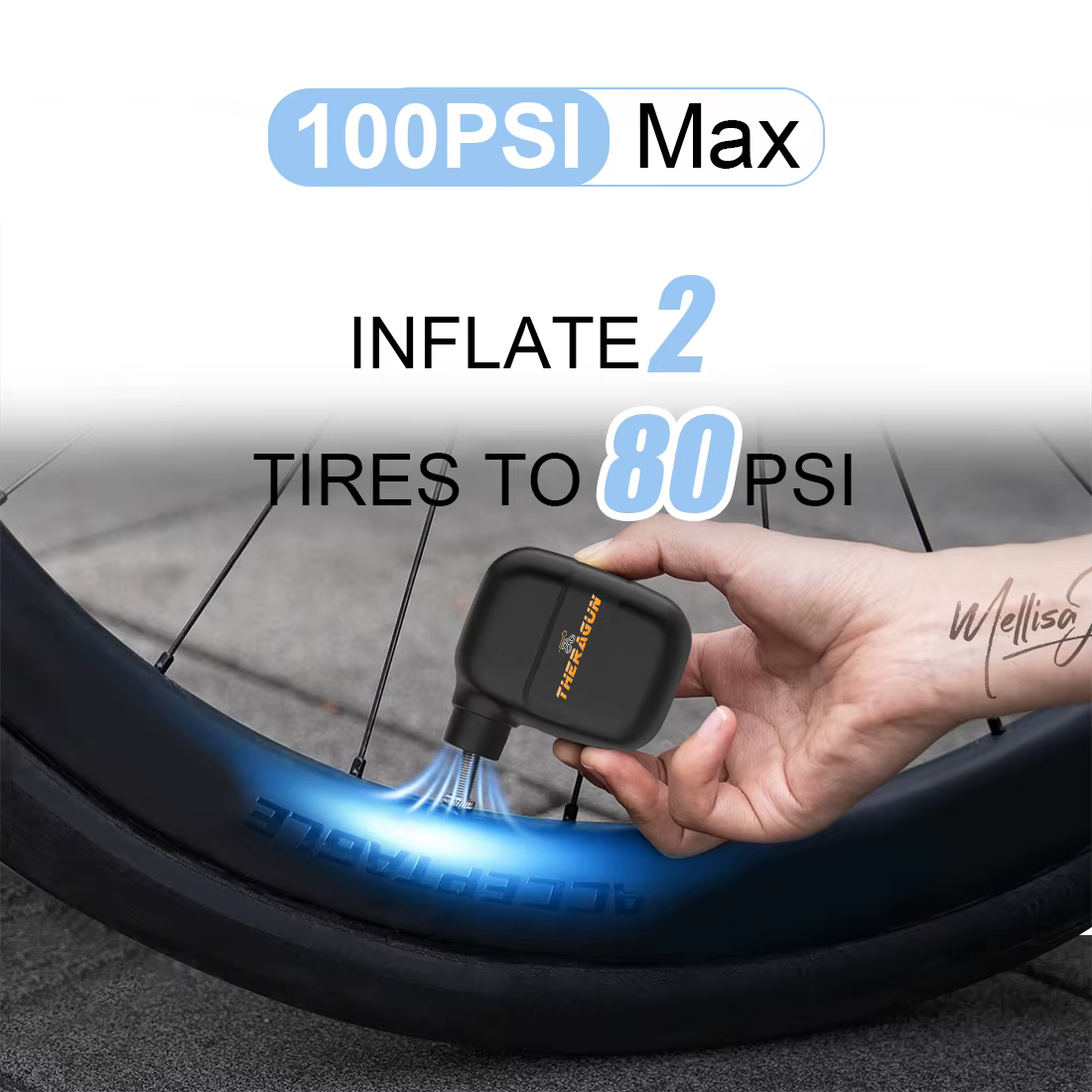 Mini pompe à vélo rechargeable