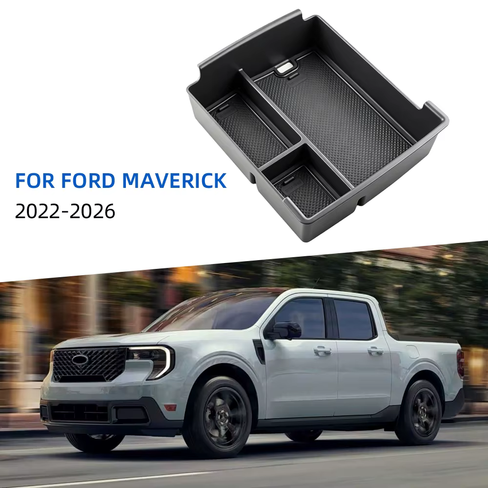 Pour Ford Maverick 2022 2023 2024 2025 2026 Boîte de rangement pour accoudoir, plateau organisateur de console centrale, accessoires de rangement pour voiture