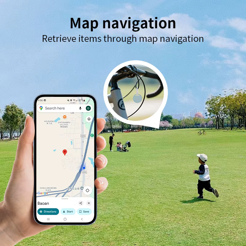Paquet de 4 traquesurs GPS Bluetooth pour étiquette Android, fonctionne avec l'application Google Find, détecteur de clé, vélo, animaux domestiques, étiquette intelligente pour Xiaomi Samsung OnePlus