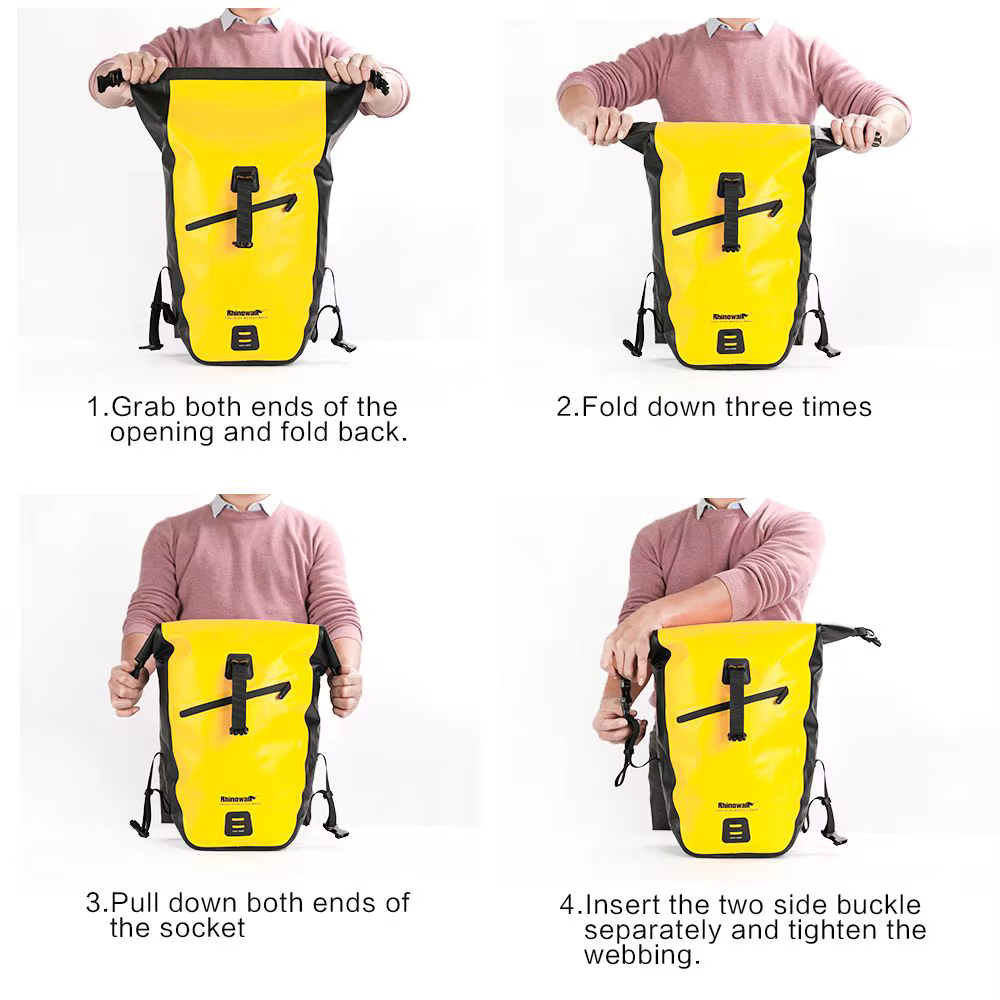 Rhinowalk sac de vélo étanche sacoche 20-23L grande capacité vtt sac de coffre de vélo support arrière de vélo sac arrière sac latéral de siège arrière