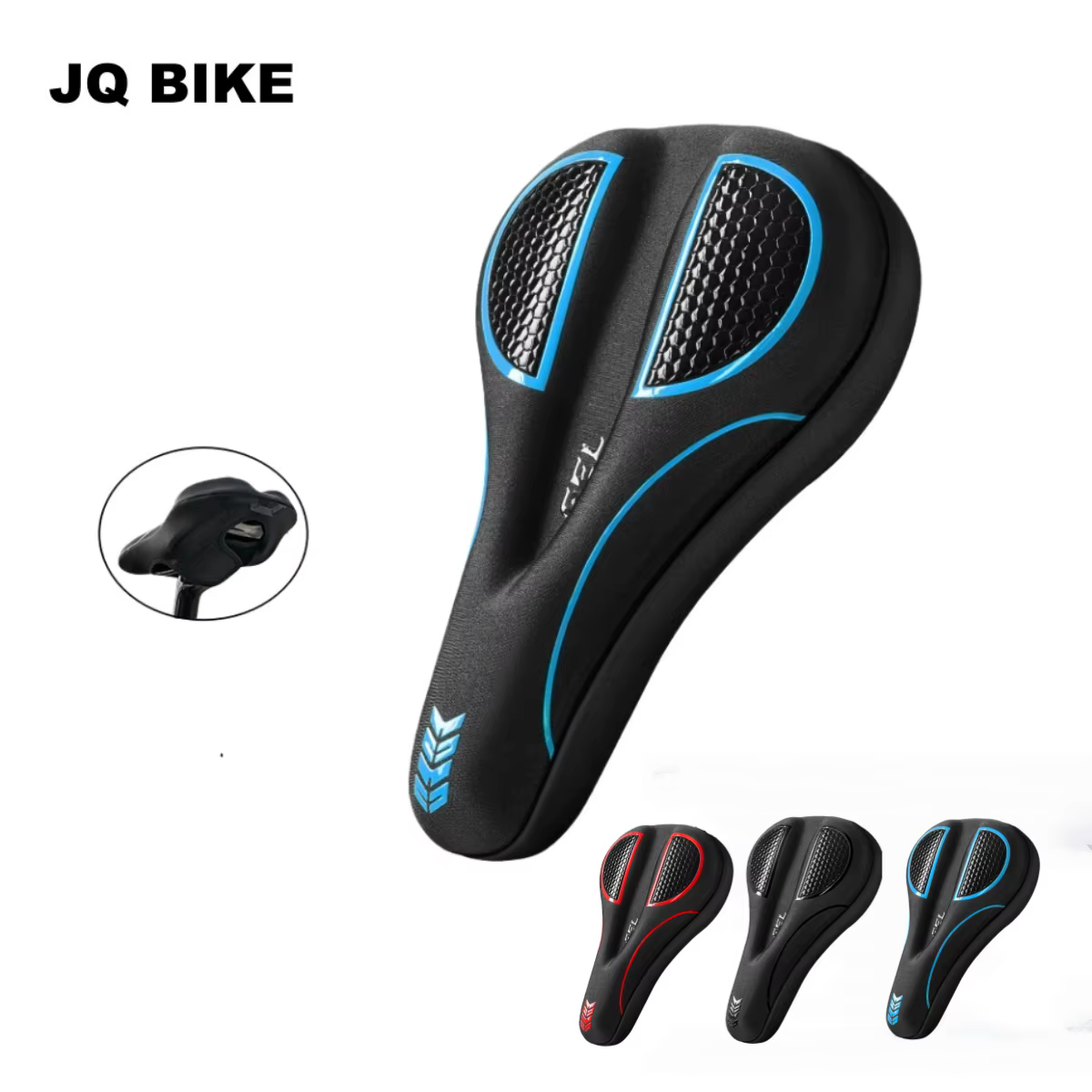 Coussin de siège de vélo confortable – Housse de selle rembourrée en gel pour exercices