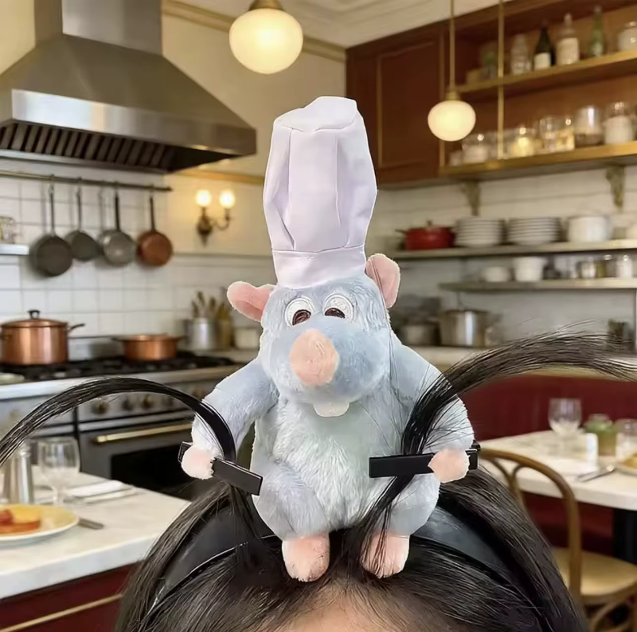 Serre-tête Ratatouille mignon, accessoire capillaire en peluche Kawaii, pince à cheveux large colorée, coiffe créative, cadeau