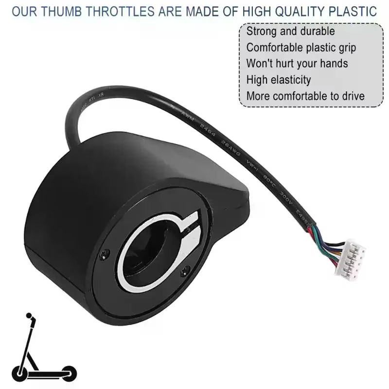 Contrôleur de vitesse d'accélérateur de doigt de Scooter électrique avec bouton de commutation de phare pour accessoires