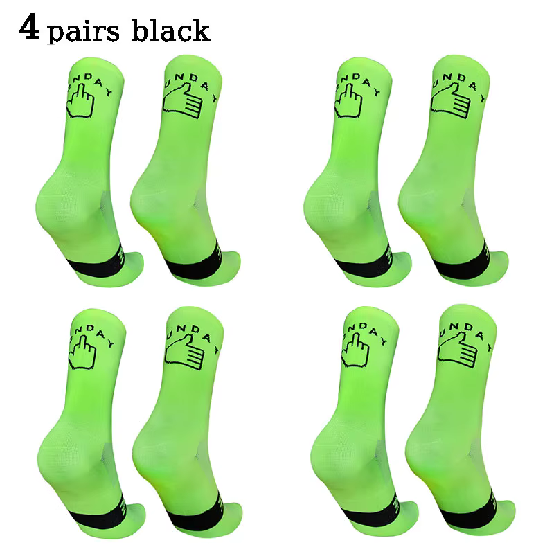 4 paires de chaussettes de cyclisme pour hommes et femmes