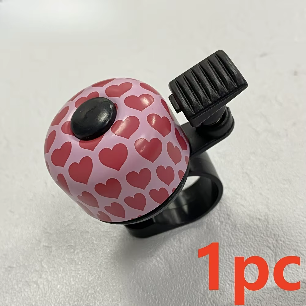 1 cloche de vélo en forme de cœur rose mignonne