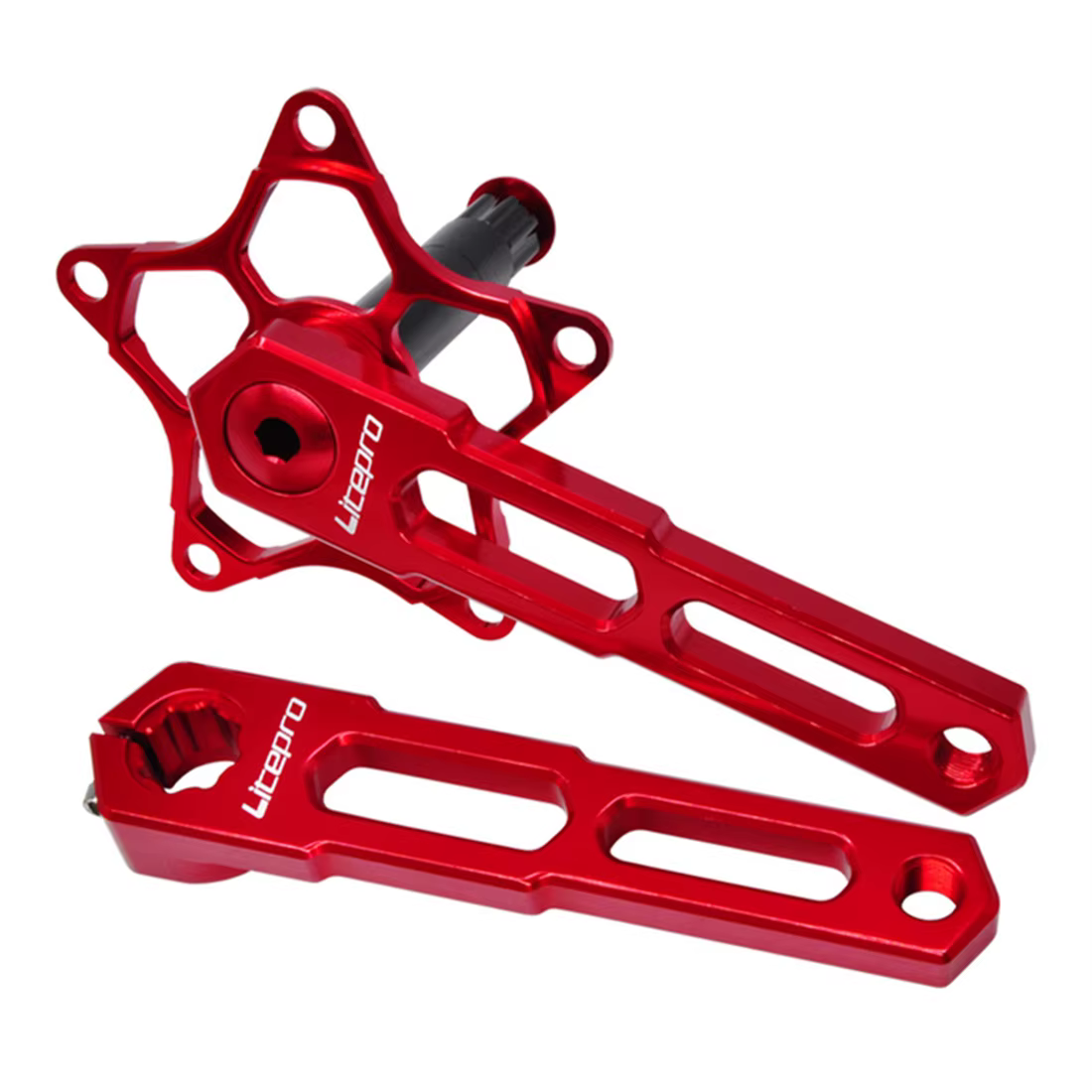 JKLapin Litepro – manivelle de vélo pliante en alliage d'aluminium à cinq griffes