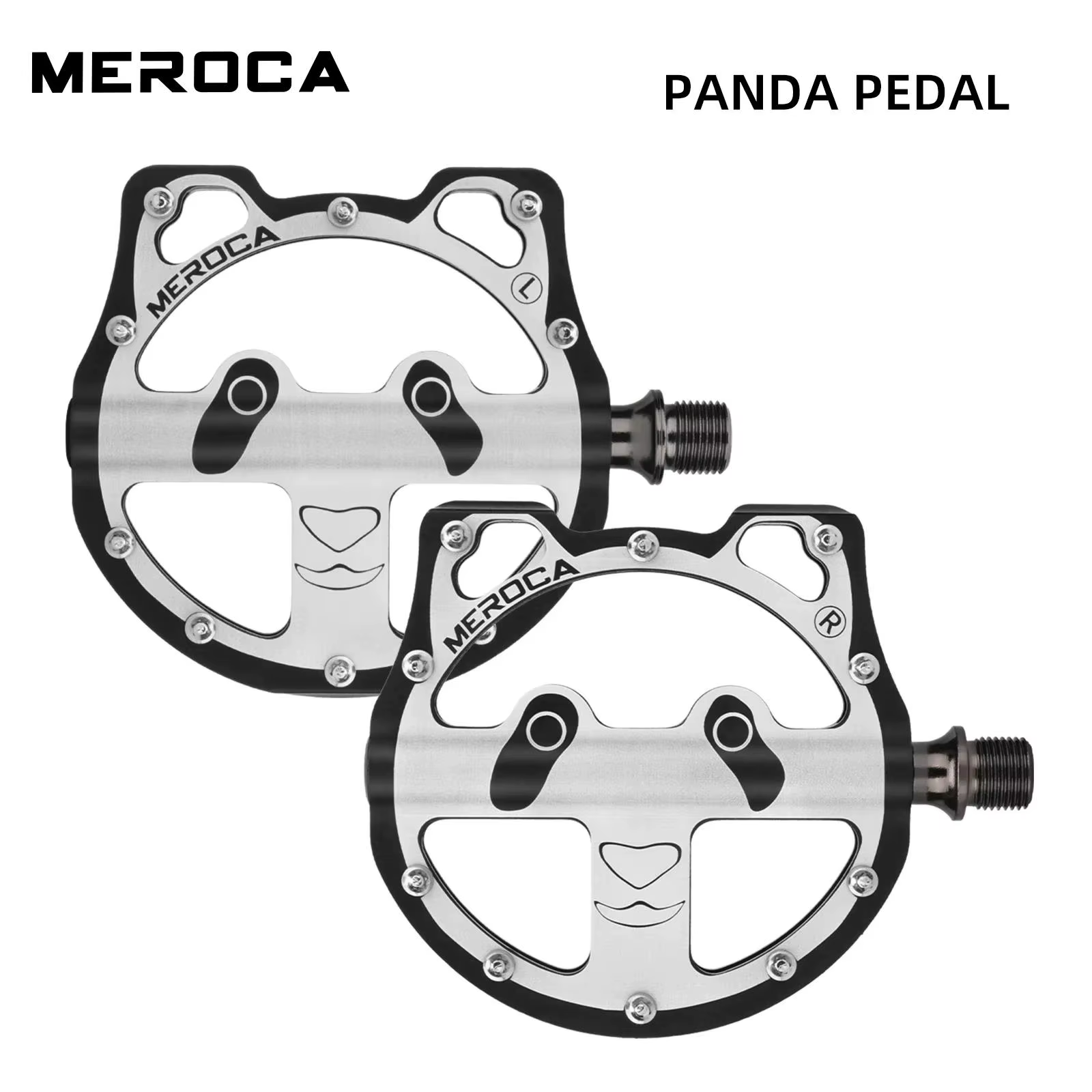 Nouvelle pédale de vélo dessin animé Panda forme 3 roulements en aluminium pliant