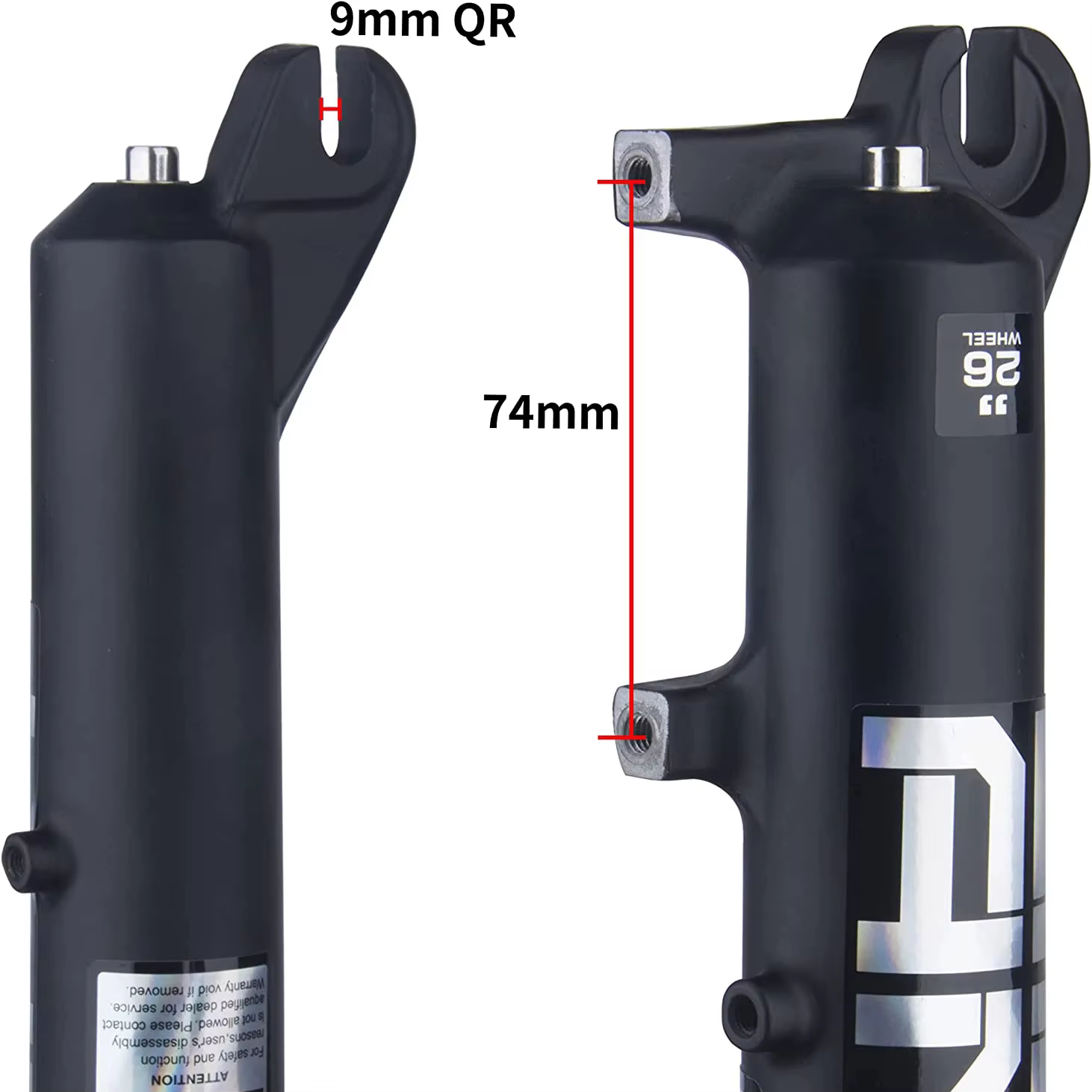 BOLANY fourche de vélo de neige 20/26