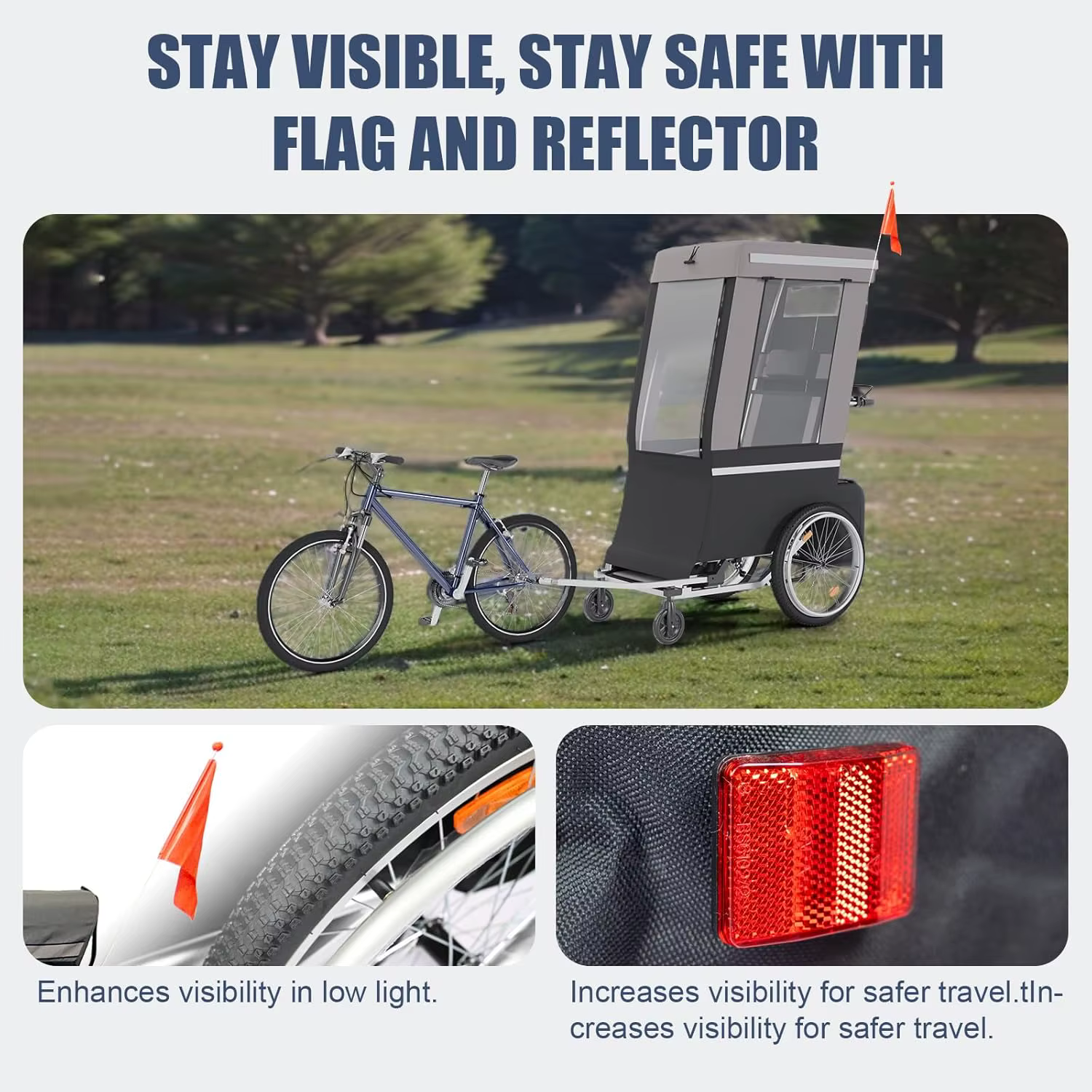 Remorque de vélo pliable 2 en 1
