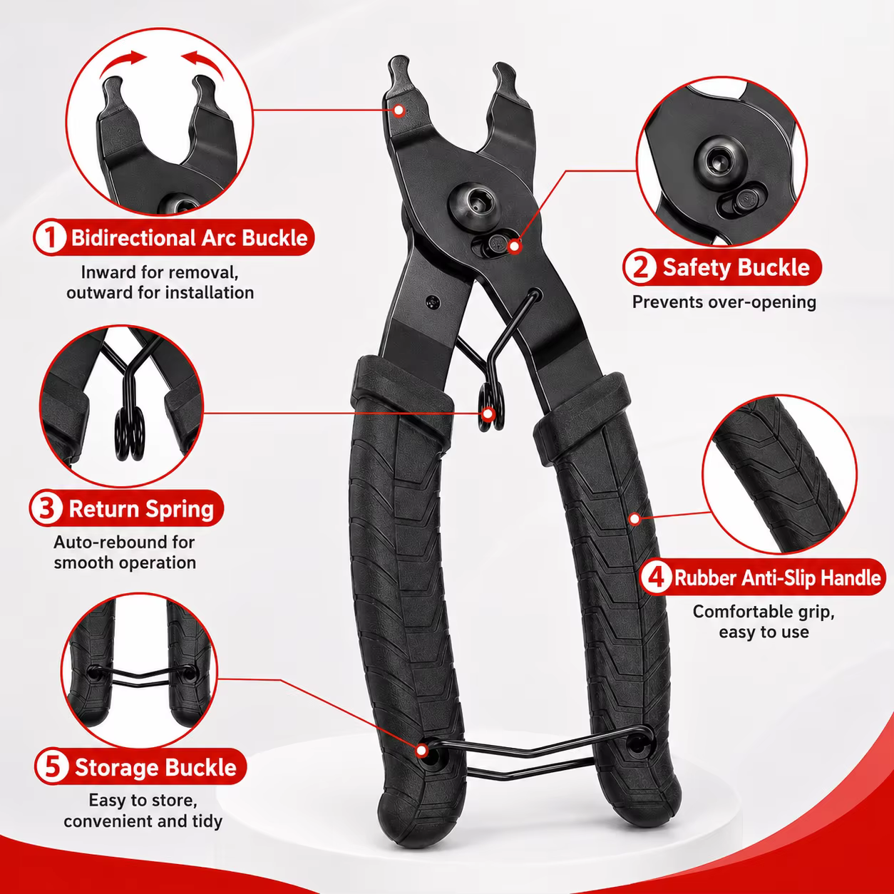 PINMOAP 1PC Pince à maillon rapide durable pour chaîne de vélo