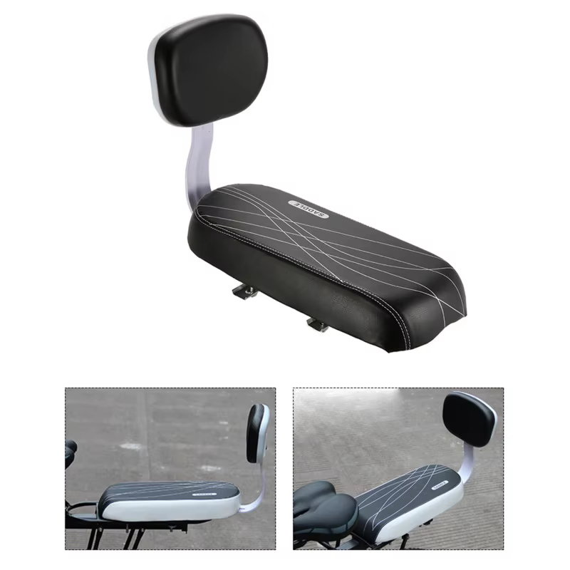 Siège arrière de vélo en cuir PU
