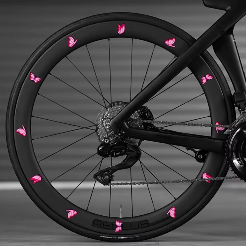 Autocollants pour jantes de vélo à motif papillon