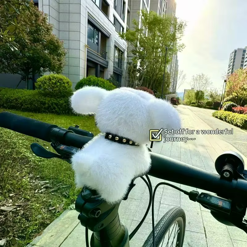 Pendentif décoratif chiot mignon pour guidon de vélo, vélo électrique, moto, vélo de route