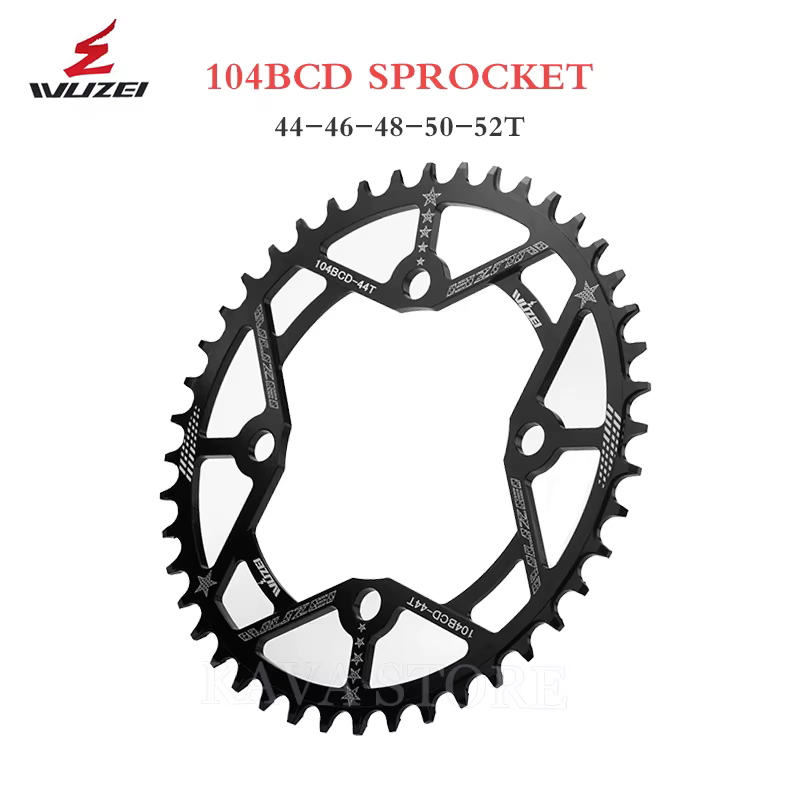 Plateau de chaîne VTT Wuzei 104BCD Narrow Wide 104 BCD Couronne Pignon VTT 30 32 34 36 38 40 42T