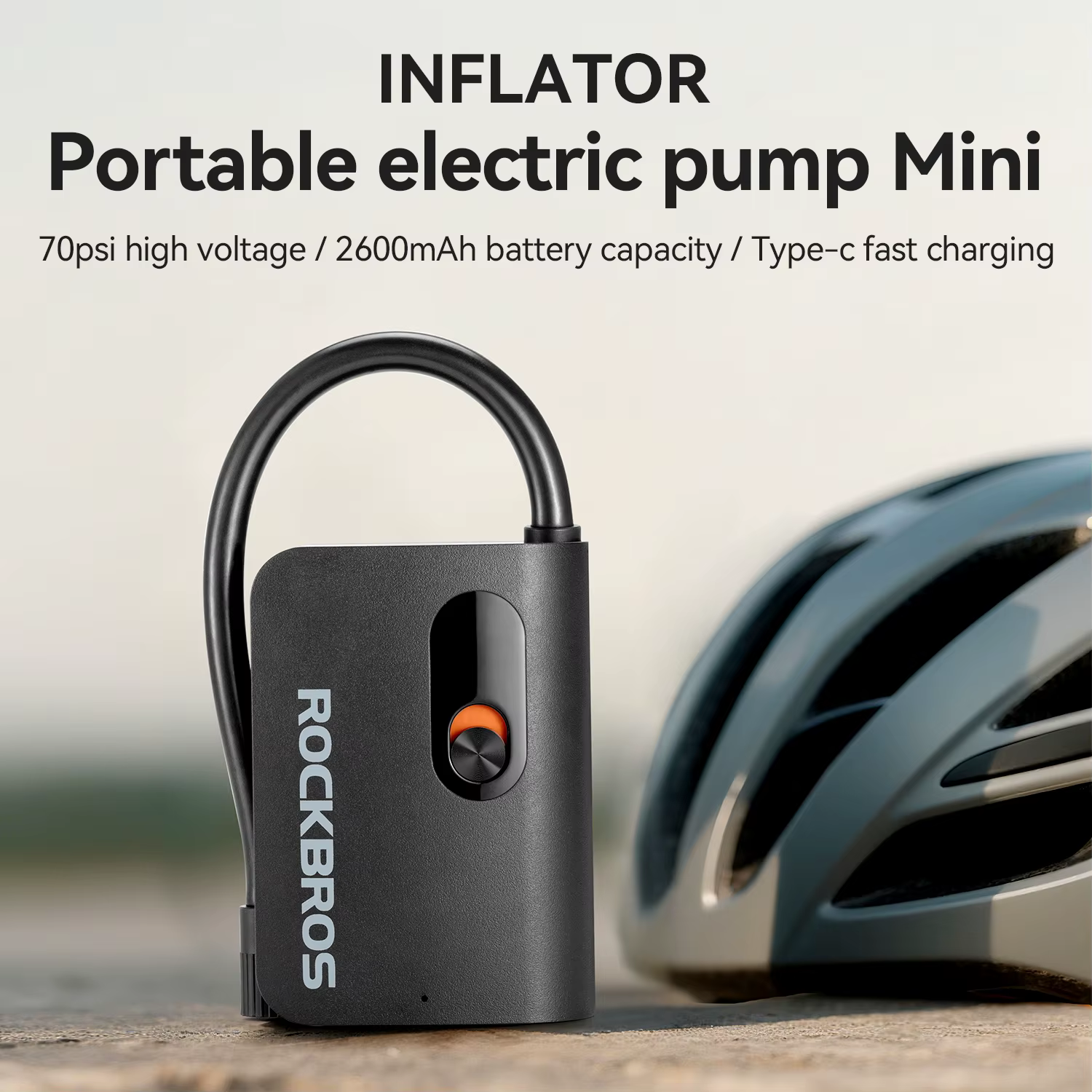 ROCKBROS pompe à vélo électrique Portable haute pression type-c Mini