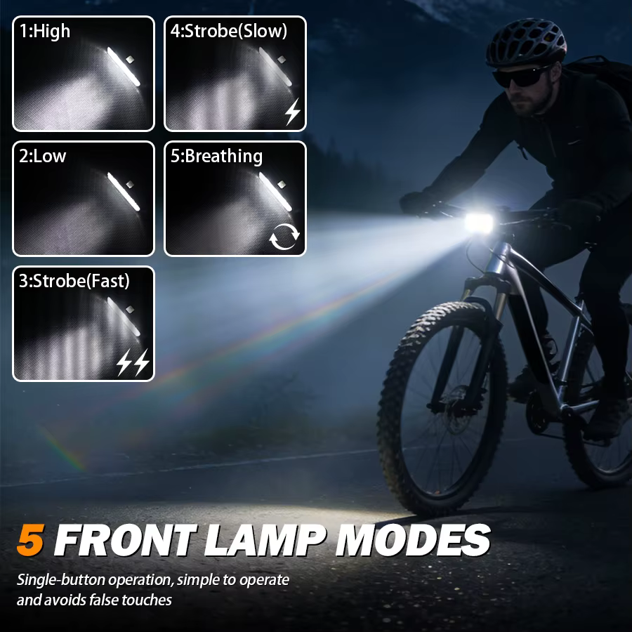 Éclairage de vélo feux avant et arrière et ensemble lampe