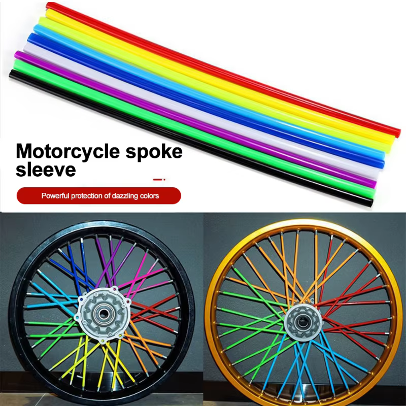 72 pièces enveloppes de protection de rayons de roue de vélo 24 cm Kit d'enveloppe