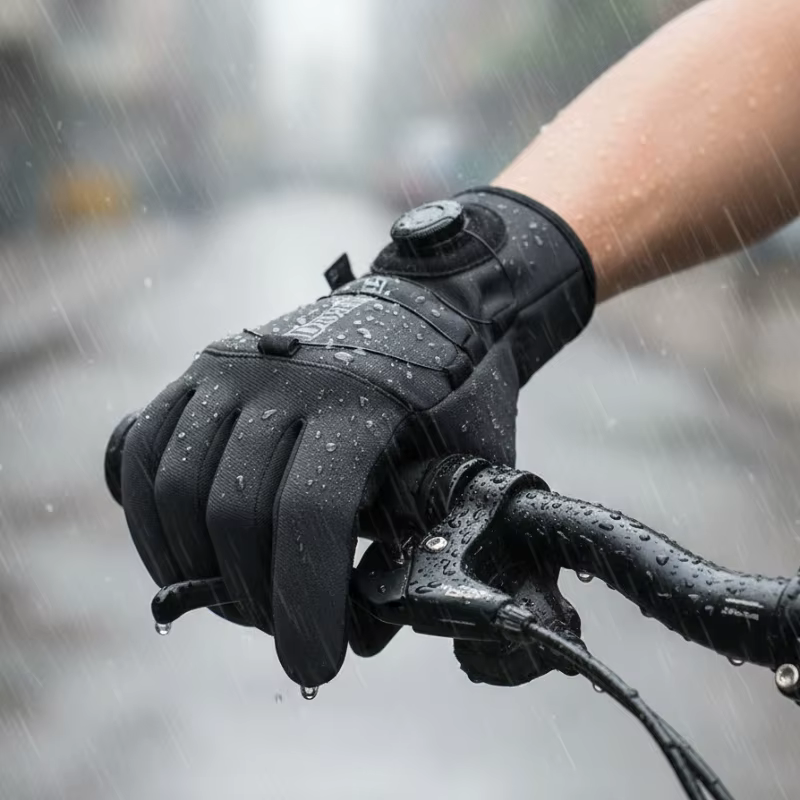 Gants de cyclisme d'hiver chauds imperméables coupe-vent unisexe avec écran tactile pour l'équitation en plein air ski course accessoires de vélo