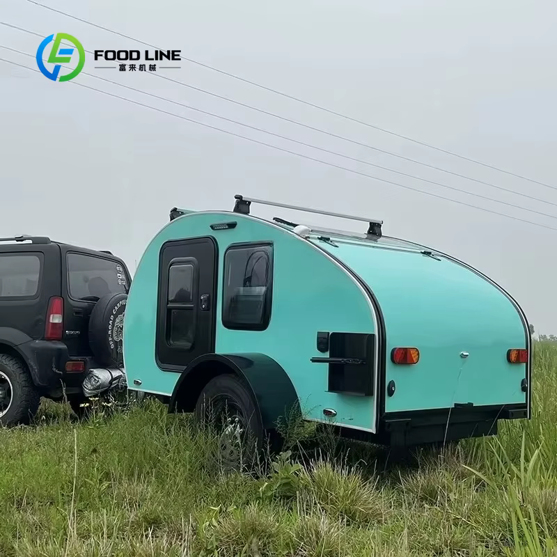 Caravane de voyage compacte personnalisée de haute qualité avec sacs de rangement, design robuste, pour voyages en camping, qualité supérieure