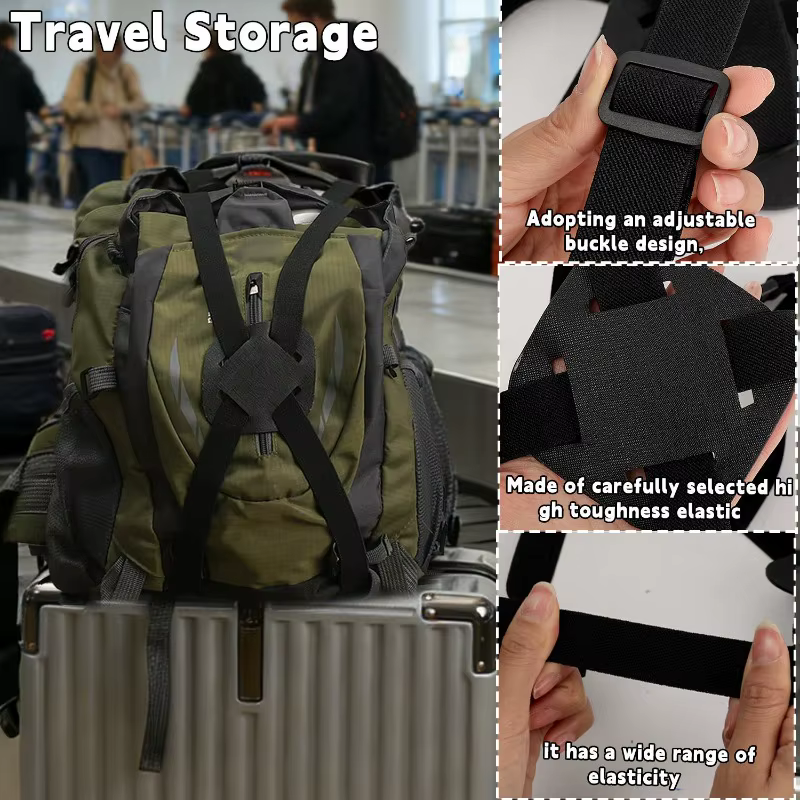 Sangle de bagage élastique robuste réglable avec boucle