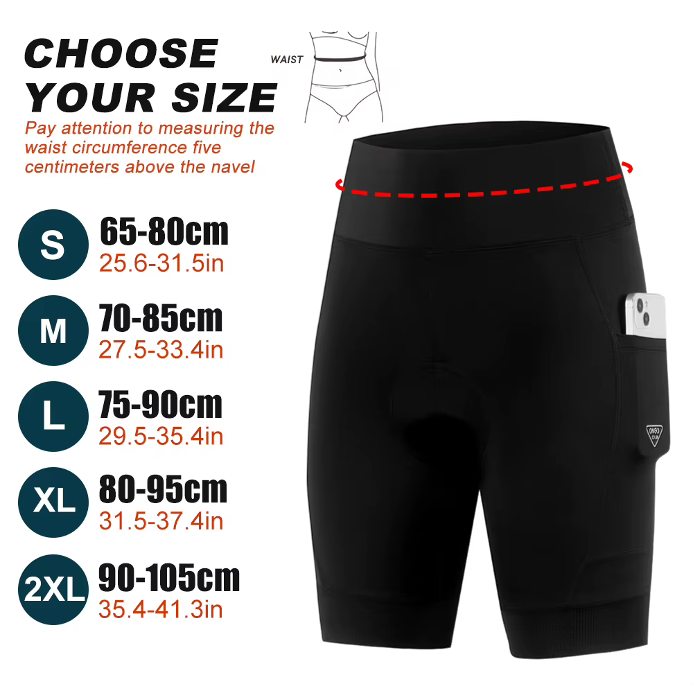 1 pièce Short de cyclisme rembourré pour femme avec rembourrage 4D et poche