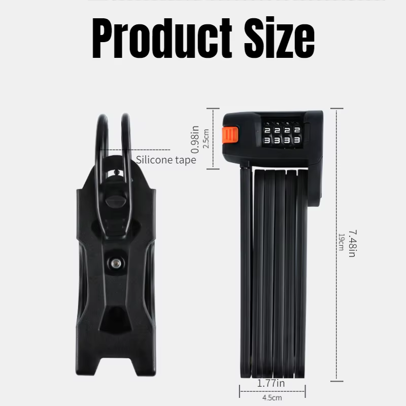 Serrure pliante Portable pour vélo de route et de montagne
