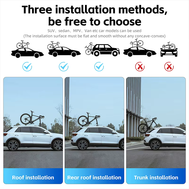 Support de vélo pour toit de voiture WEST BIKING