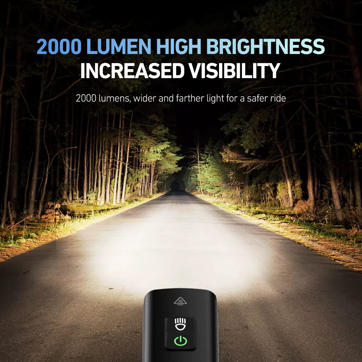 2000 Lumens CYCLAMI vélo phare