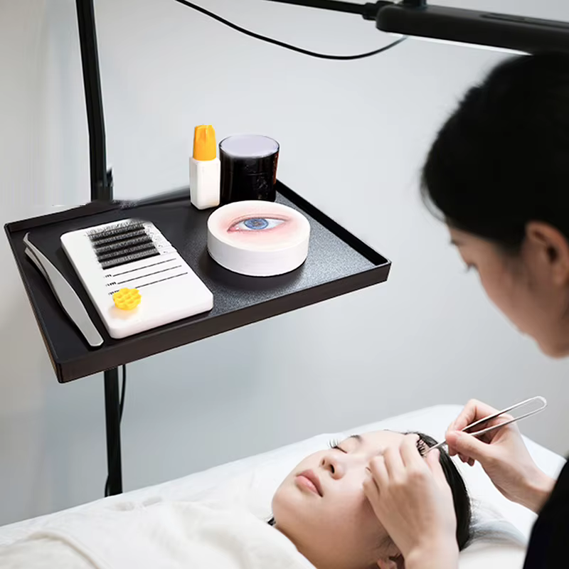 Support de rangement pour cils avec anneau lumineux réglable, pince universelle, organisateur et support pour extensions de cils, accessoires de beauté