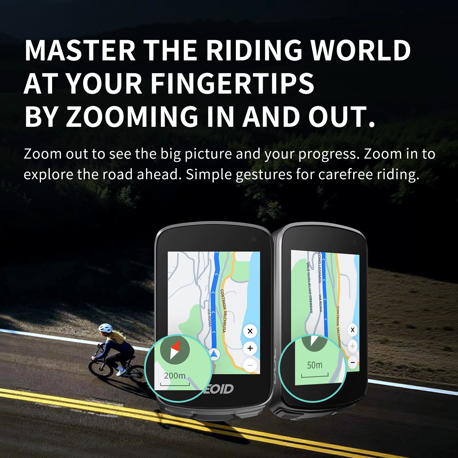 GEOID CC700 Pro ordinateur de vélo GPS 2.8 pouces écran tactile compteur de vitesse