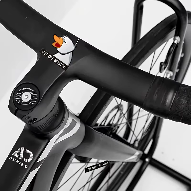 Autocollant de vélo « Funny Tired Duck » « Out Of Breath »