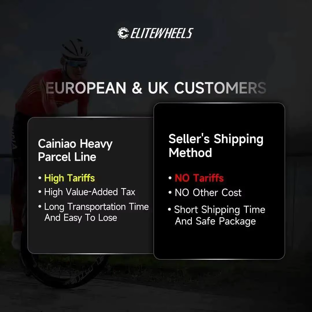 ELITEWHEELS Roues de vélo de course en carbone 700c