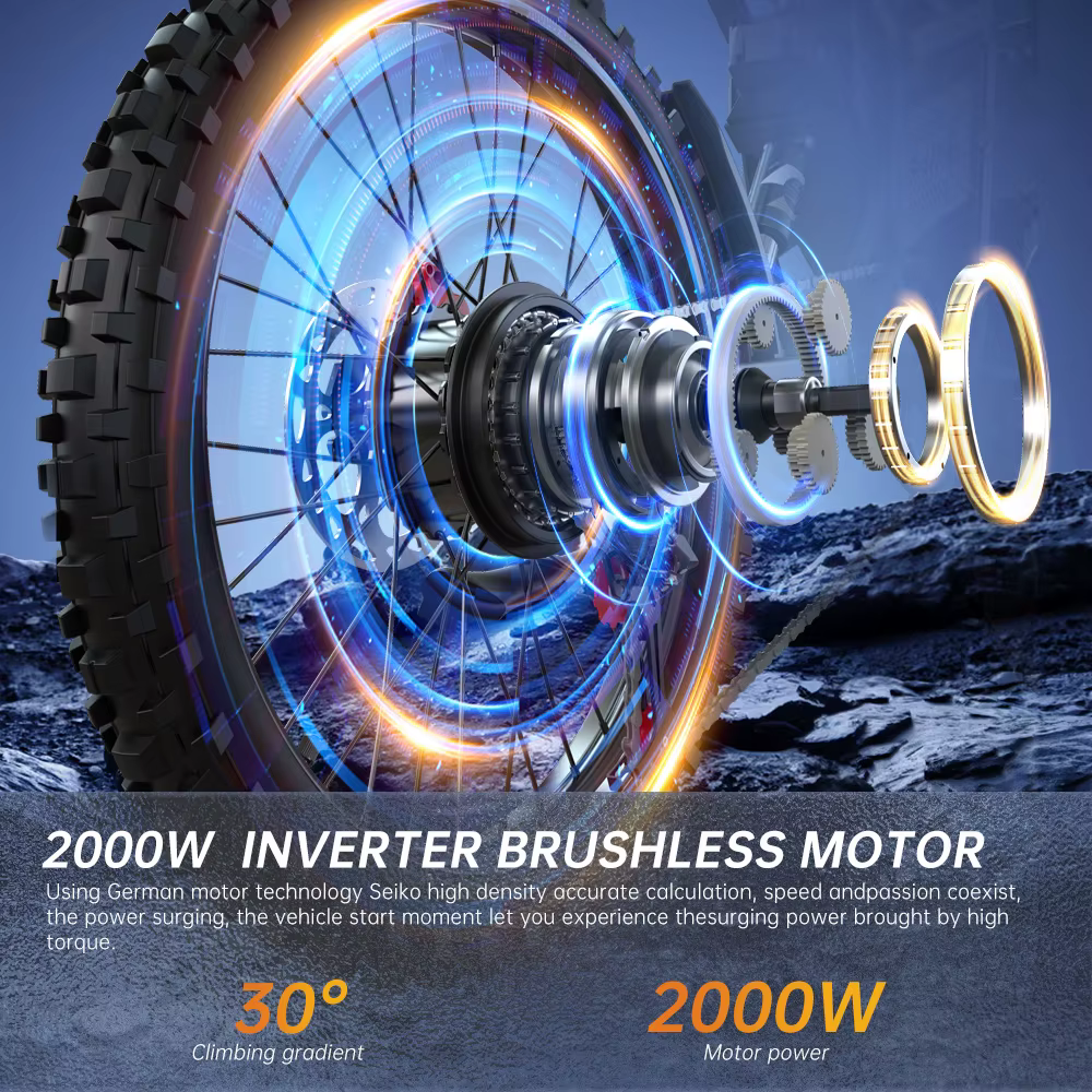 FVKING E6 vélo électrique adulte moteur de crête 2000W