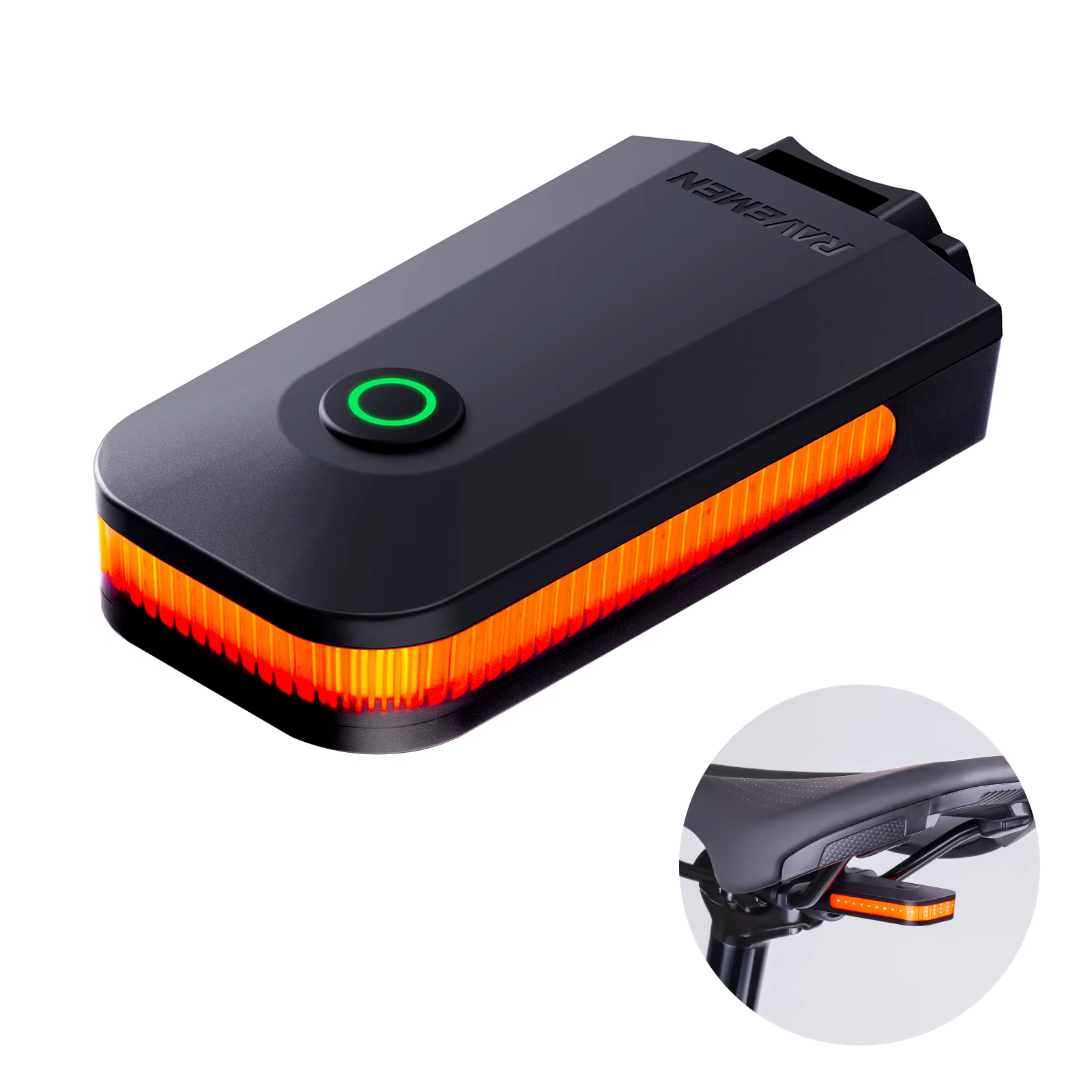 RAVEMEN Kit d'éclairage de vélo FR1000 phare pour Garmin Wahoo Bryton GPS CL01 feu arrière Rechargeable ensemble de