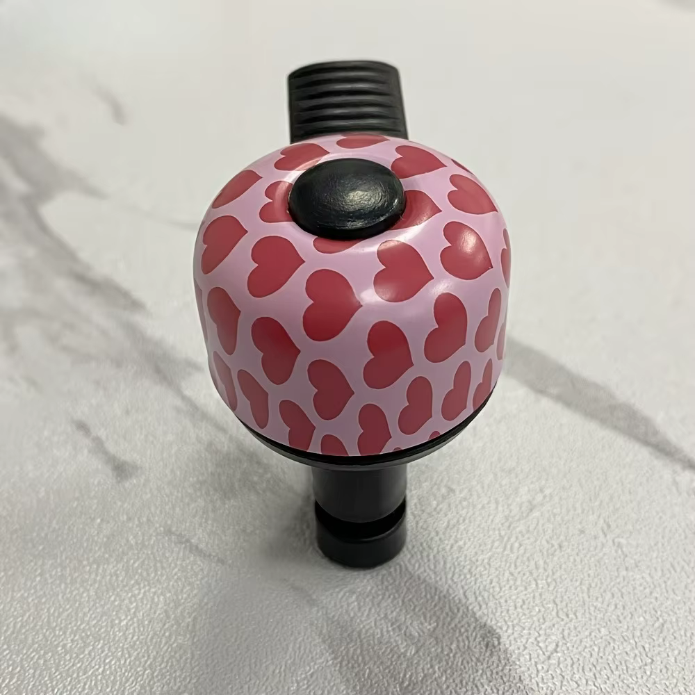 1 cloche de vélo en forme de cœur rose mignonne