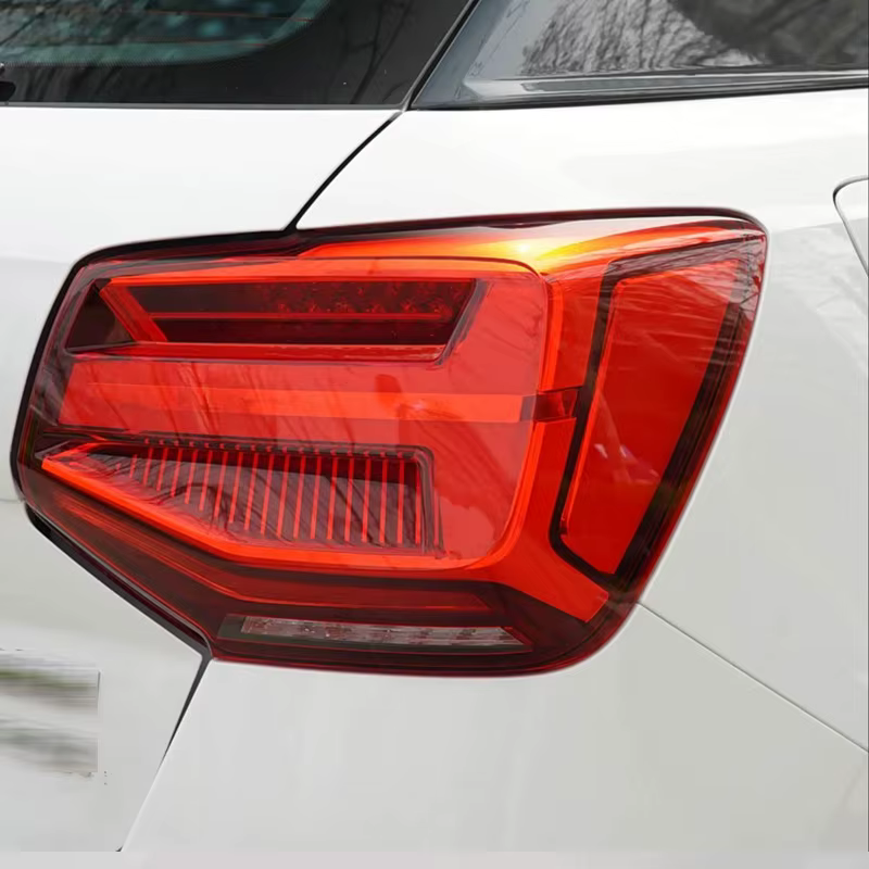 Accessoires de voiture pour AUDI Q2 2018 2019 2020 2021, coque de feux arrière extérieurs, couvercle de feux de signalisation et de stationnement, en plexiglas