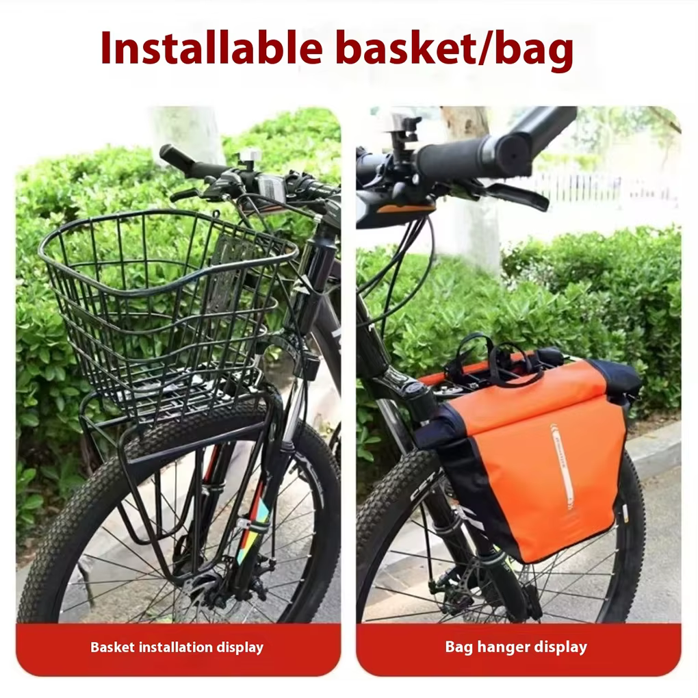 Porte-bagages universel en acier pour fourche avant de vélo