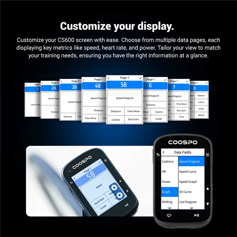 Nouveau COOSPO CS600 écran tactile ordinateur de vélo GPS carte colorée Navigation sans fil