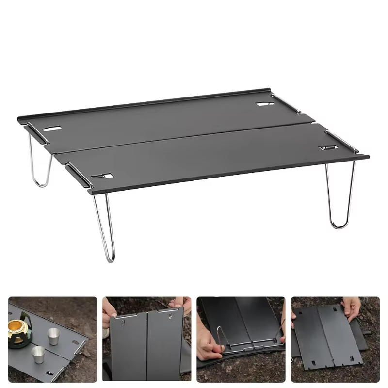 Table pliante légère en aluminium, portable et compacte, pour le camping en plein air, les pique-niques, la plage, le jardin, les voyages, avec pièces détachables