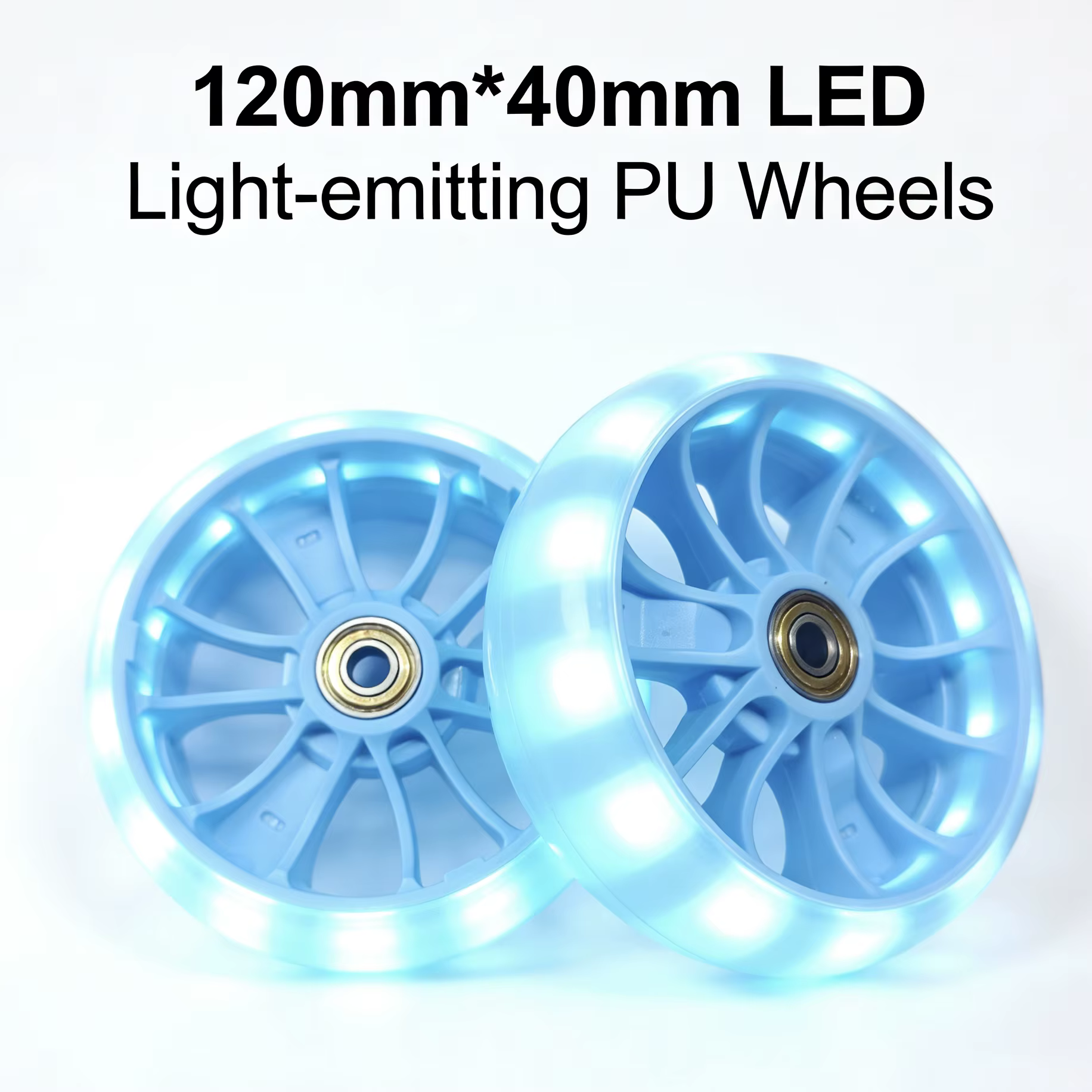2 roues LED lumineuses en PU