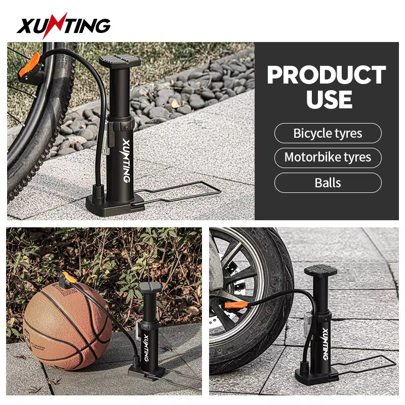 Xunting 140PSI Haute Pression Pompe À Vélo AV FV Portable Air Gonfleur Pied