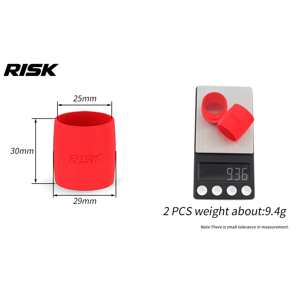 Lot de 2 attaches de guidon élastiques en silicone pour vélo de route RISK