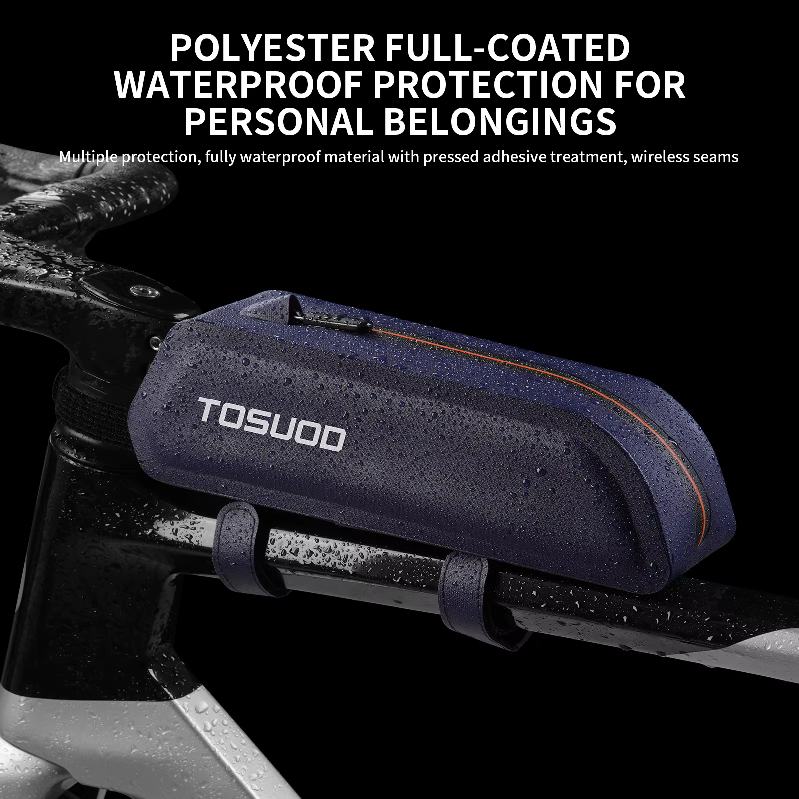 TOSUOD – sac de vélo imperméable pour tube supérieur