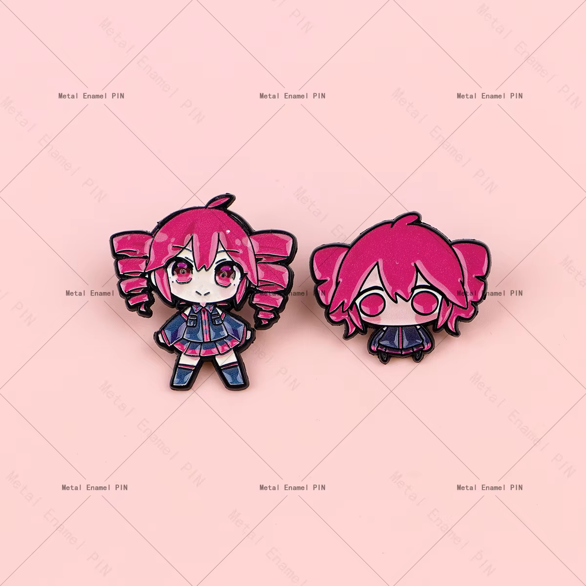 Broches émaillées, épingles de revers et badges Kawaii à l'effigie de personnages de chanteurs virtuels pour sacs à dos, accessoires de costume, bijoux de mode et cadeaux