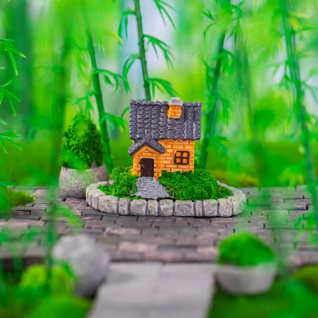 Ensemble d'accessoires de jardin Mini modèle 30 pièces, ensemble de maison Miniature, Micro décoration de paysage pour bricolage, décoration de jardin artisanale