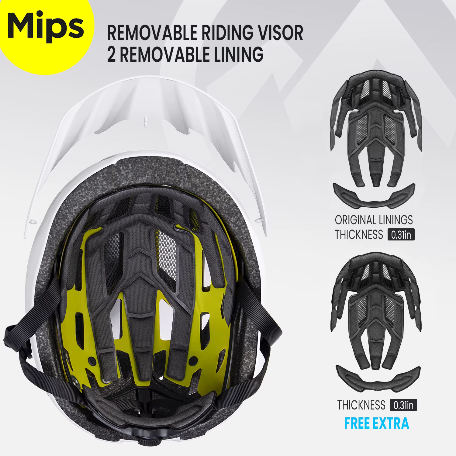 Casque de vélo Gem MIPS avec deux doublures amovibles